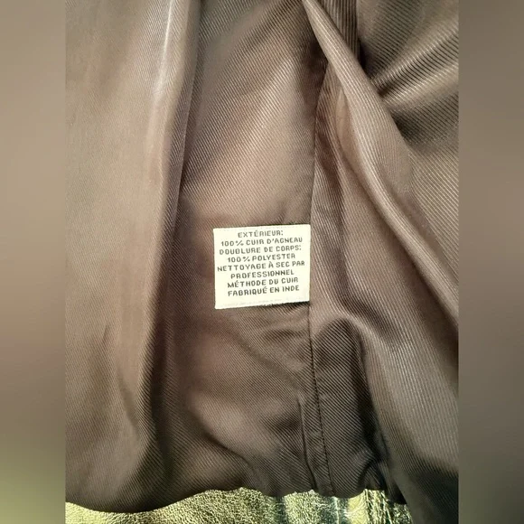 Walter Baker Allison Metallic Leather Moto Jacket -Lambskin - Size S NEW - Picture 15 of 17